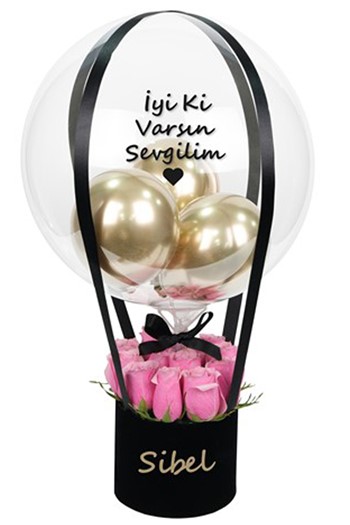 Sevgiliye Hediye Balon Kutusu

